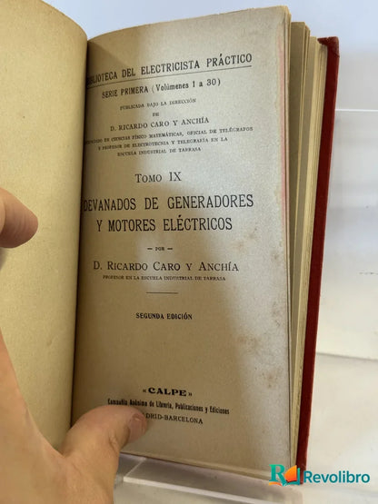 Foto 2 de Devanados de generadores y motores eléctricos de D. Ricardo Caro y Anchía, libro de segunda mano