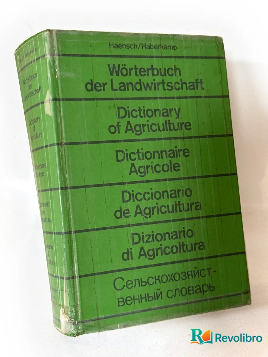 Portada de Diccionario de agricultura de Haensch, libro de segunda mano