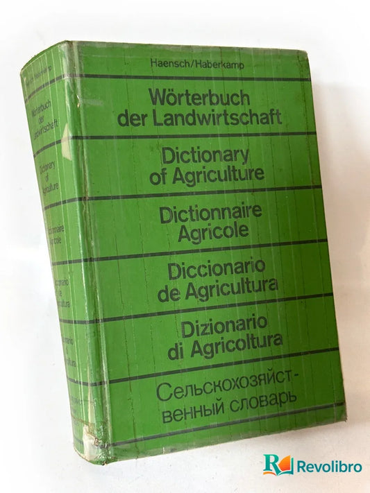 Portada de Diccionario de agricultura de Haensch, libro de segunda mano