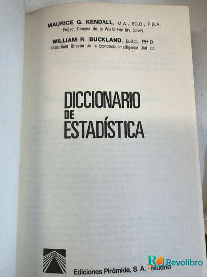 Foto 3 de Diccionario de estadística - 1ª edición de Maurice G. Kendall, libro de segunda mano