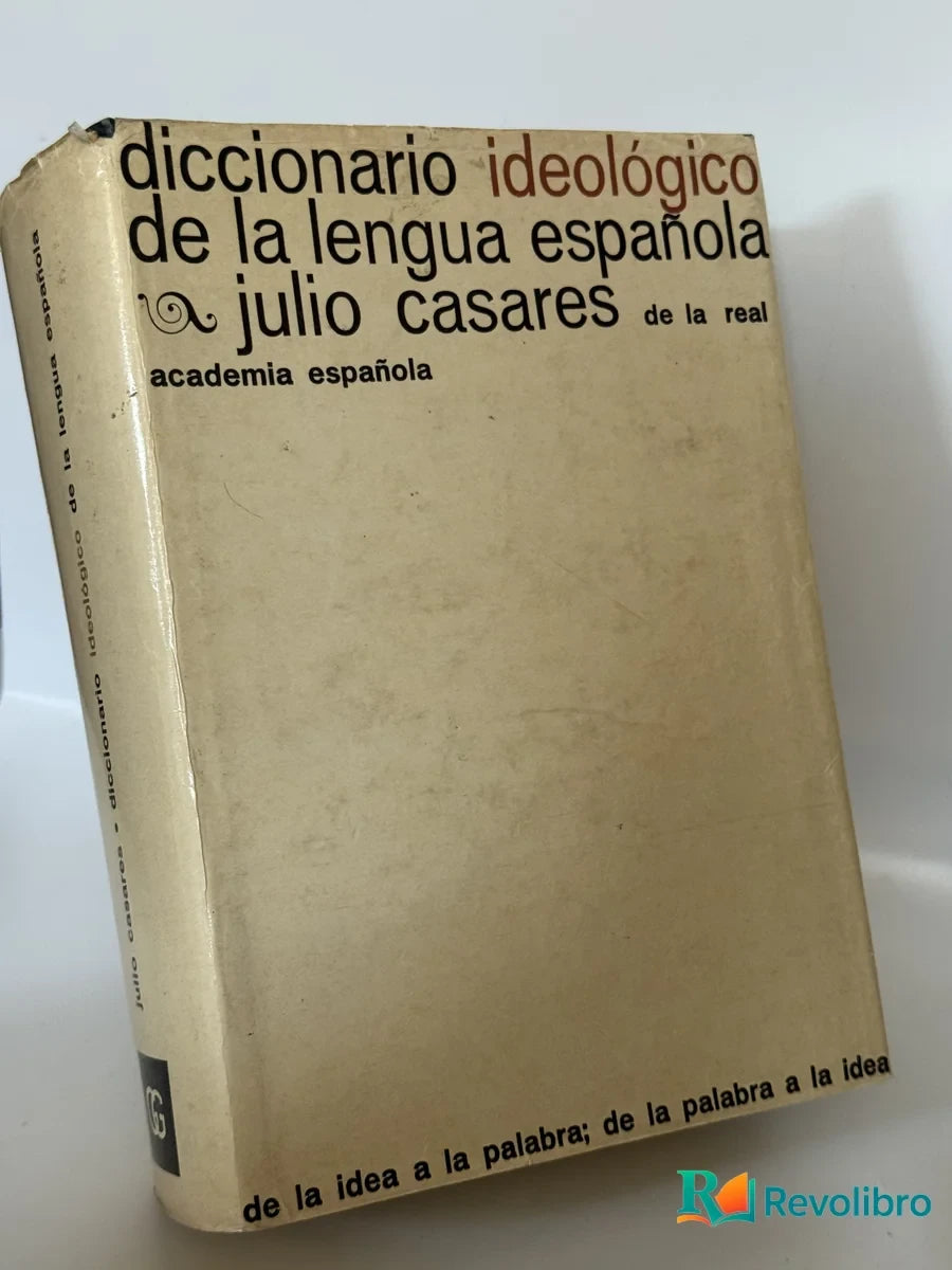 Portada de diccionario ideológico de la lengua española de julio casares, libro de segunda mano