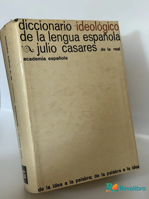 Portada de diccionario ideológico de la lengua española de julio casares, libro de segunda mano