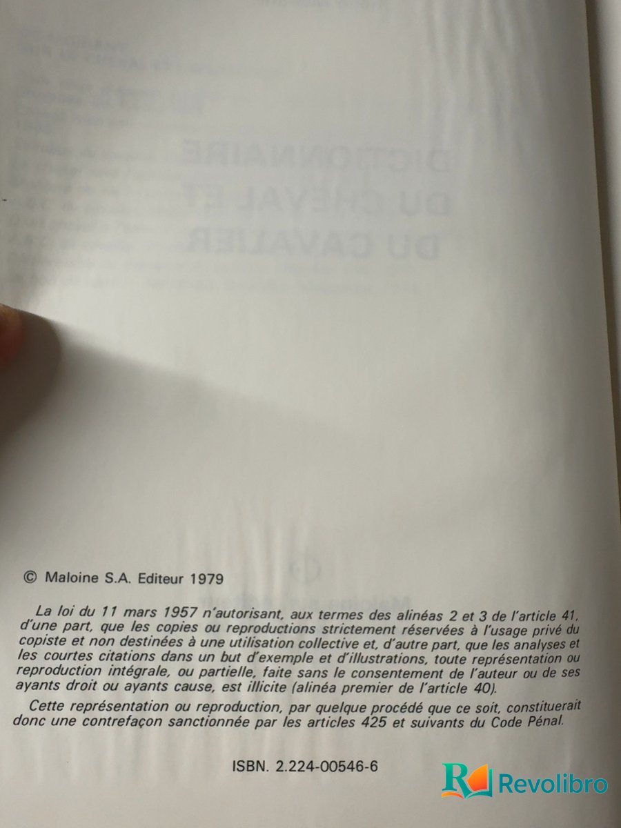 Dictionnaire du cheval - Claudine Cassart · 1ª Ed. – Revolibro