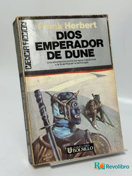 Portada de Dios emperador de Dune de Frank Herbert, libro de segunda mano