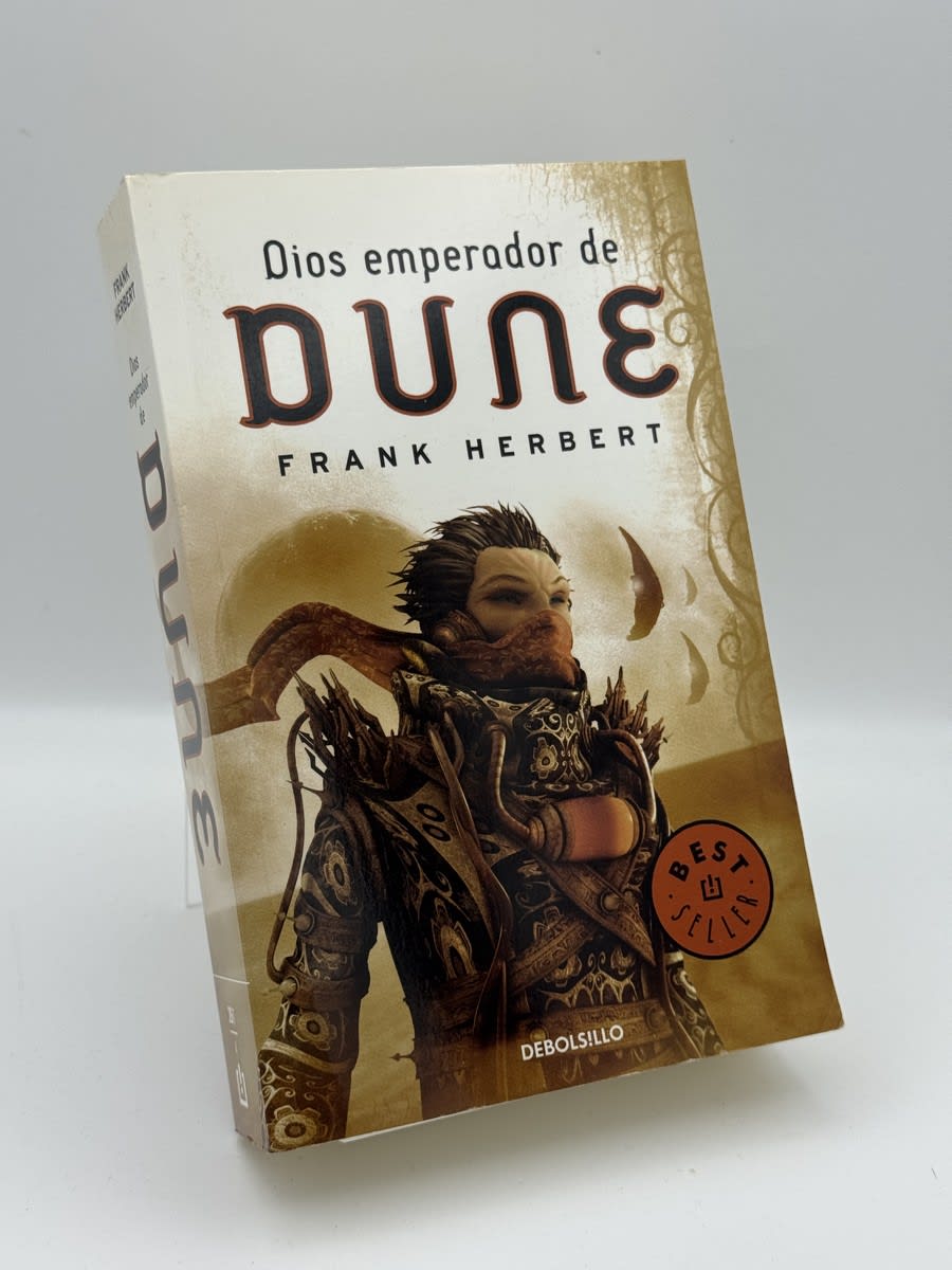 Portada de Dios emperador de Dune de Frank Herbert, libro de segunda mano
