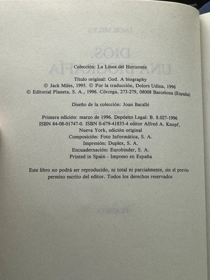 Foto 2 de Dios de Jack Miles, libro de segunda mano