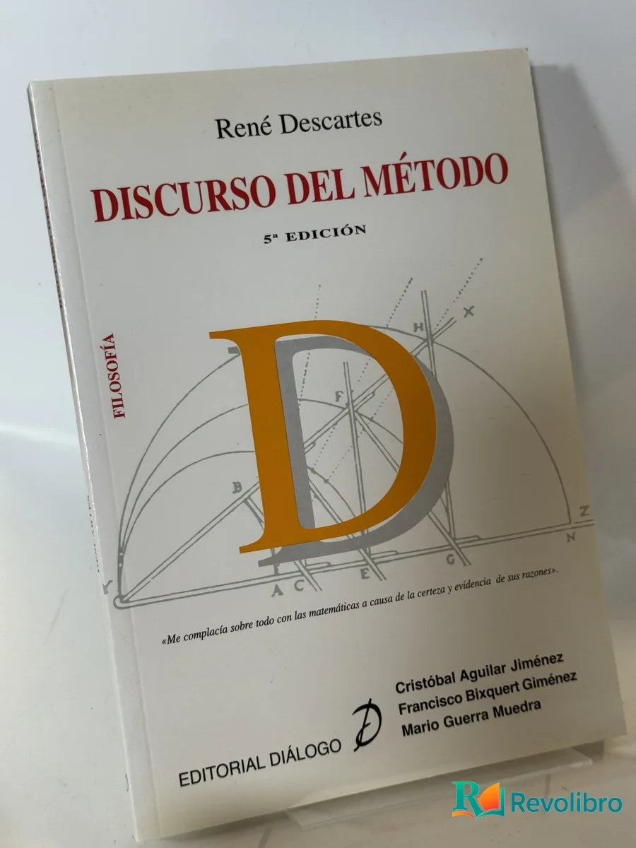 Portada de Discurso del Método de René Descartes, libro de segunda mano