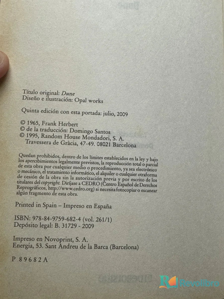 Foto 2 de Dune de Frank Herbert, libro de segunda mano