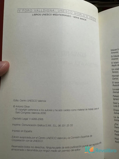 Foto 2 de Edward W. Said: Crítica a la alteridad interesada de Antonio Oliver Martí, libro de segunda mano