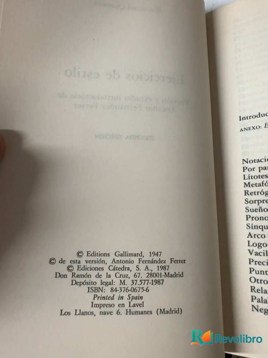 Foto 3 de Ejercicios de estilo - 1ª edición de Raymond Queneau, libro de segunda mano