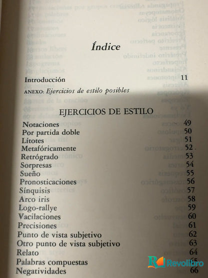 Foto 4 de Ejercicios de estilo - 1ª edición de Raymond Queneau, libro de segunda mano