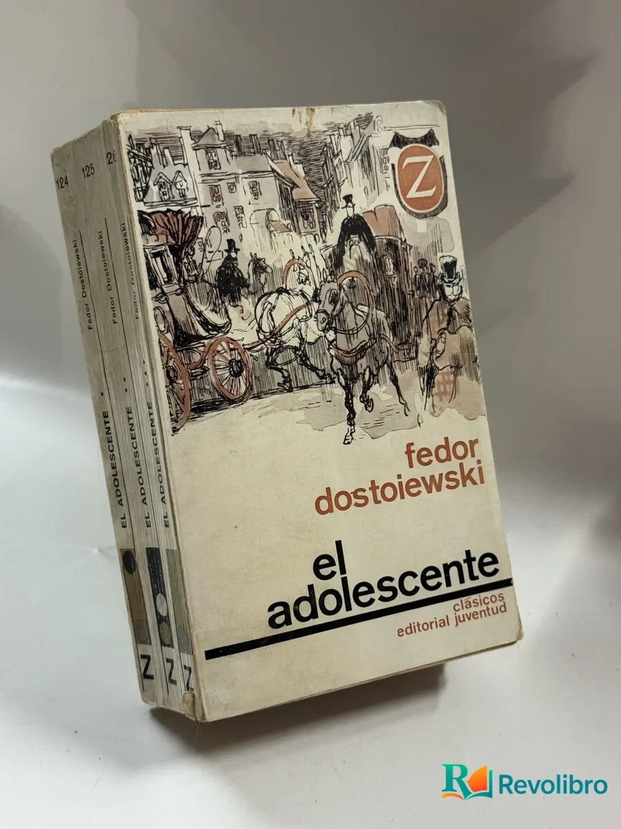 Portada de el adolescente de fedor dostoiewski, libro de segunda mano