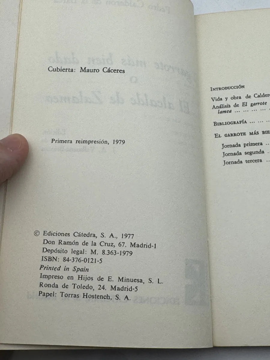 Foto 2 de El alcalde de Zalamea - Pedro Calderón de la Barca de Pedro Calderón de la Barca, libro de segunda mano