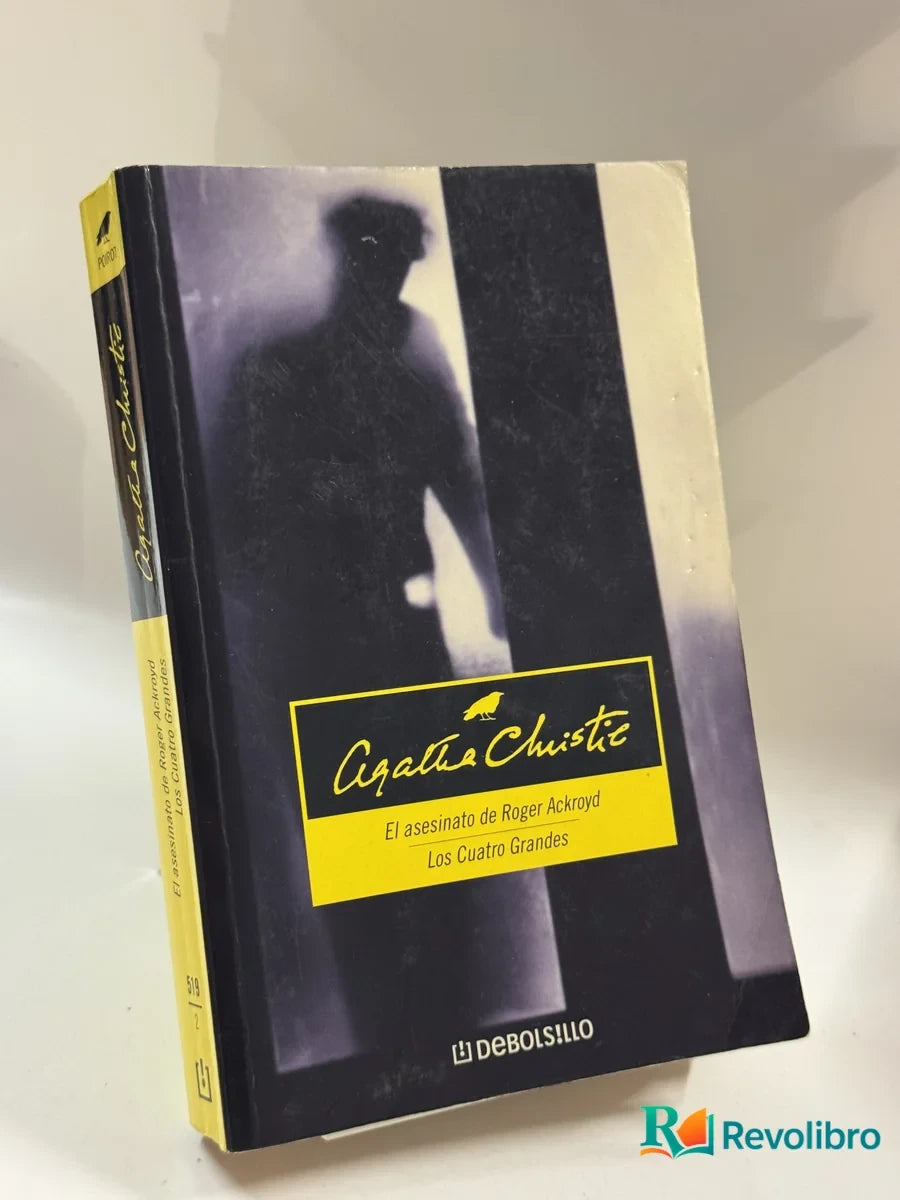 Portada de El asesinato de Roger Ackroyd, los cuatro grandes de Agatha Christie, libro de segunda mano
