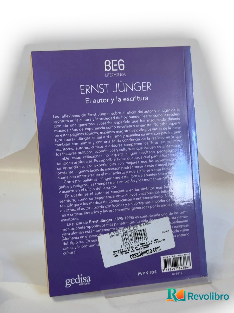 Foto 2 de El autor y la escritura de Ernst Jünger, libro de segunda mano