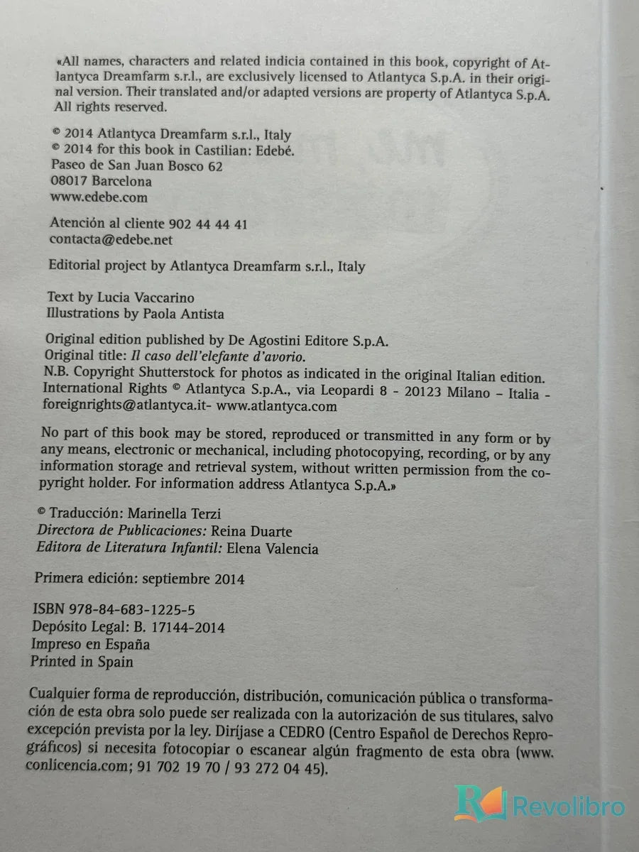 Foto 2 de El caso del elefante de marfil de Lucia Vaccarino, libro de segunda mano