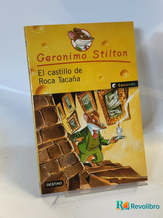 Portada de El castillo de Roca Tacaná de Geronimo Stilton, libro de segunda mano