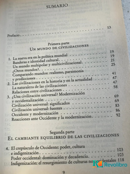 Foto 5 de El choque de civilizaciones y la reconfiguración del orden mundial - 1ª edición de Samuel P. Huntington, libro de segunda mano