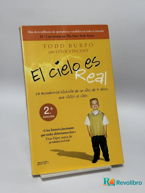 Portada de El cielo es Real de Todd Burpo con Lynn Vincent, libro de segunda mano