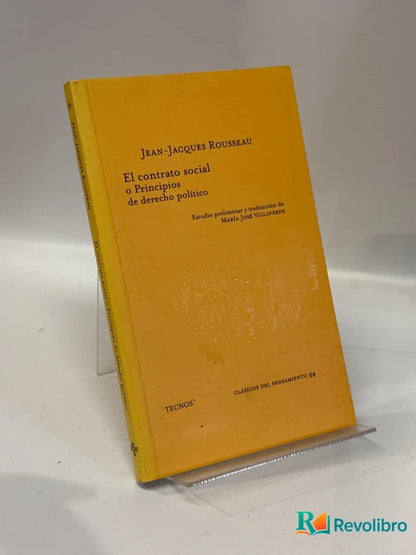 Portada de El contrato social de Jean-Jacques Rousseau, libro de segunda mano