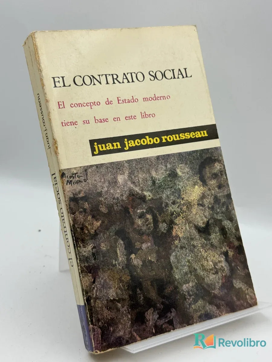 Portada de El Contrato Social de juan jacobo rousseau, libro de segunda mano