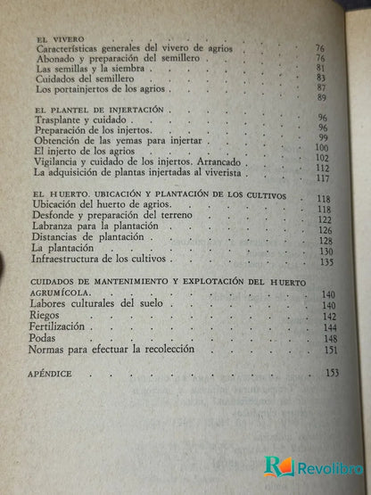 Foto 2 de El Cultivo Moderno del Naranjo Limonero y Otros Agrios de Santiago Medina, libro de segunda mano
