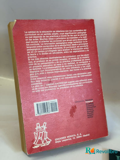 Foto 2 de El currículum: una reflexión sobre la práctica de José Gimeno Sacristán, libro de segunda mano