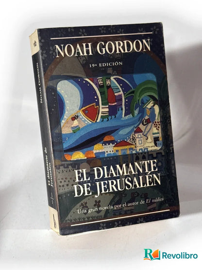 Portada de El diamante de Jerusalén de Noah Gordon, libro de segunda mano