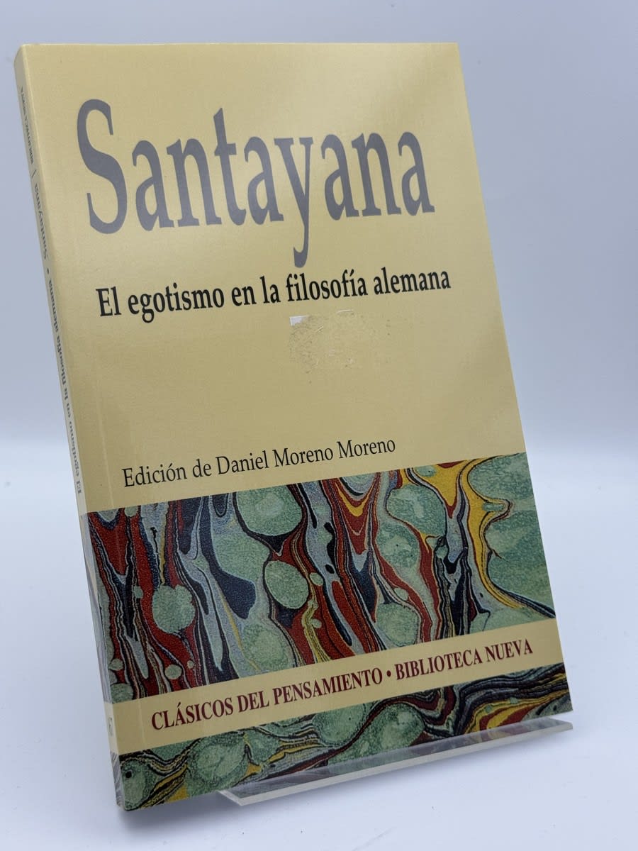 Portada de El egotismo en la filosofía alemana de George Santayana, libro de segunda mano