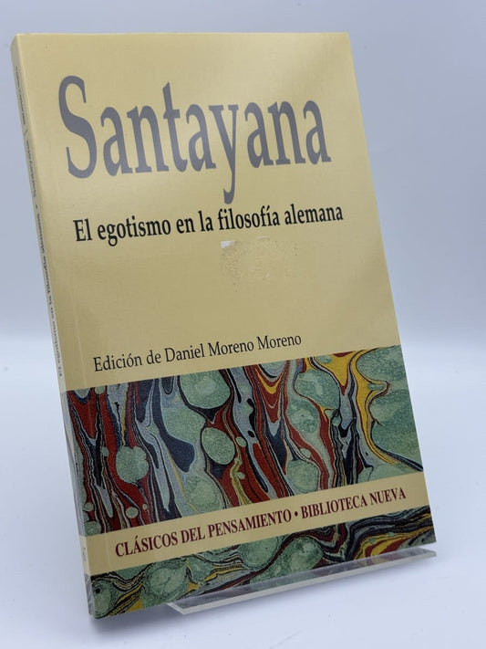 Portada de El egotismo en la filosofía alemana de George Santayana, libro de segunda mano