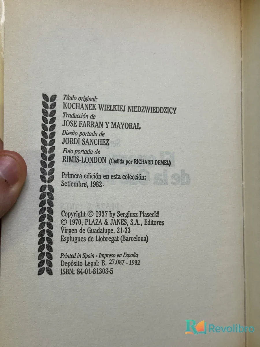 Foto 2 de El enamorado de la Osa Mayor de Sergiusz Piasecki, libro de segunda mano