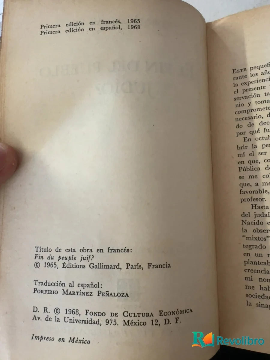 Foto 3 de ¿El fin del pueblo judío? - 1ª edición de Georges Friedmann, libro de segunda mano