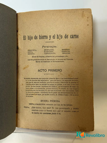 Portada de El hijo de hierro y el hijo de carne de Gonzalo Fernández de la Vega, libro de segunda mano