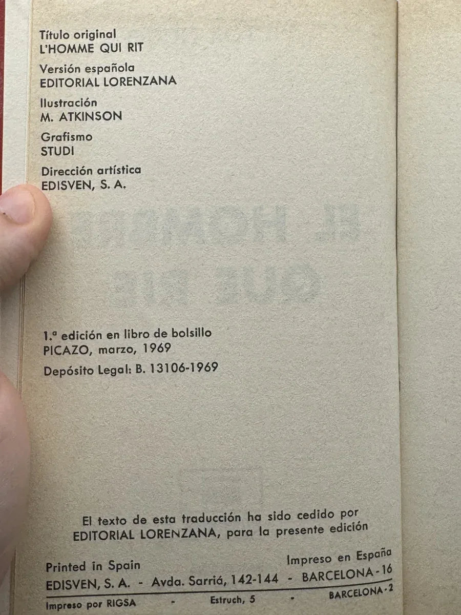 Foto 2 de el hombre que rie de Victor Hugo, libro de segunda mano