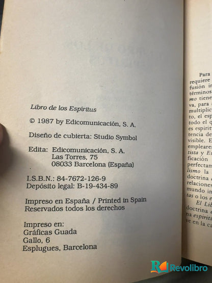 Foto 4 de El libro de los espíritus - 1ª edición de Allan Kardec, libro de segunda mano