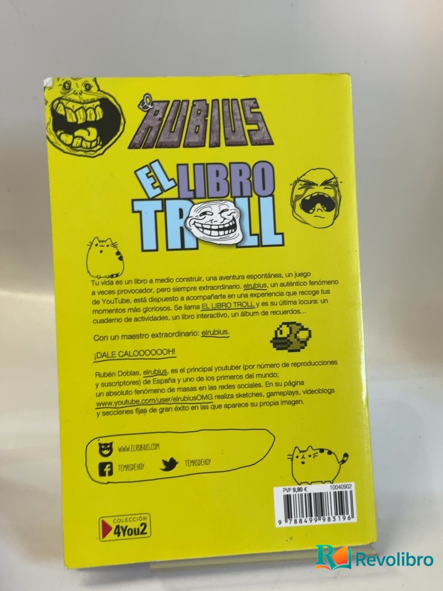 Foto 2 de El libro troll de El Rubius, libro de segunda mano