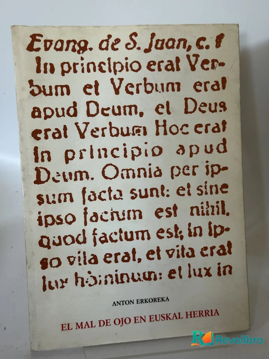 Portada de El Mal de Ojo en Euskal Herria de Anton Erkoreka, libro de segunda mano