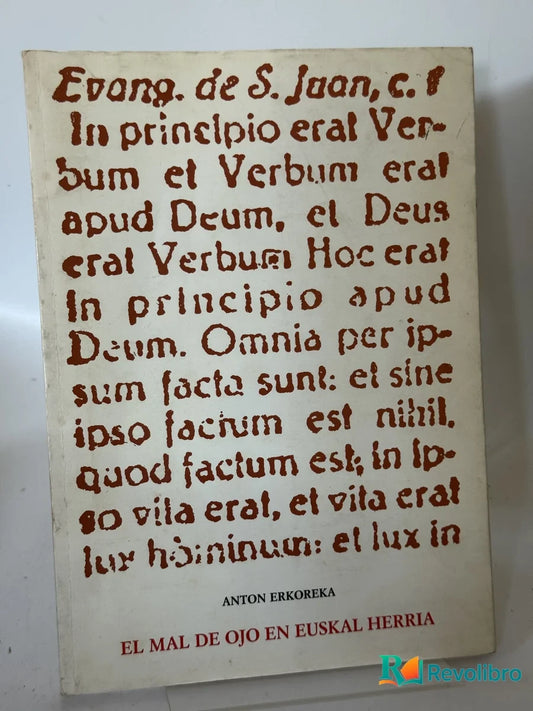 Portada de El Mal de Ojo en Euskal Herria de Anton Erkoreka, libro de segunda mano