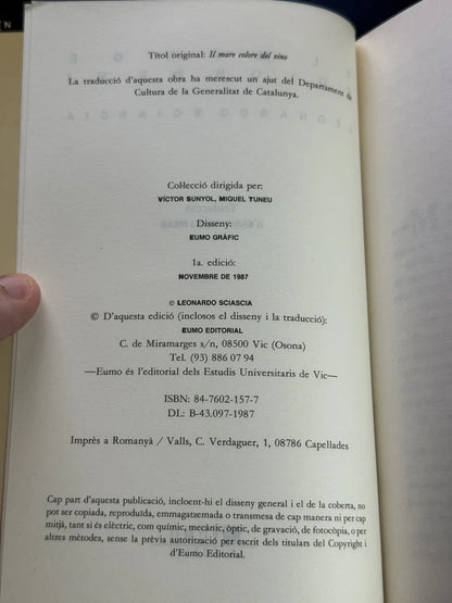 Foto 2 de El Mar de Color de Vi de Leonardo Sciascia, libro de segunda mano