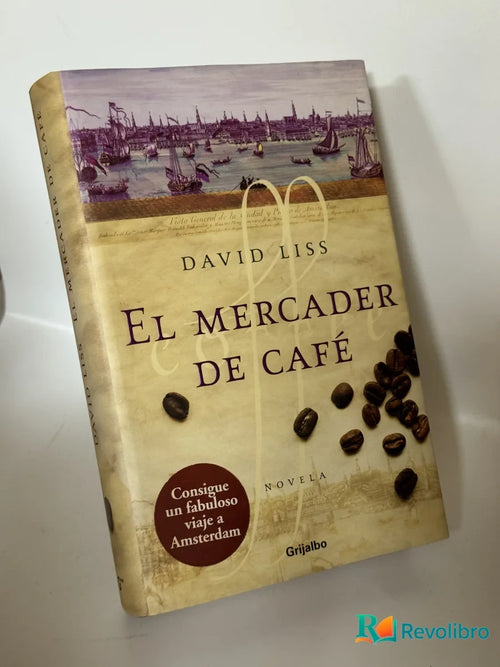 Portada de El mercader de café de David Liss, libro de segunda mano