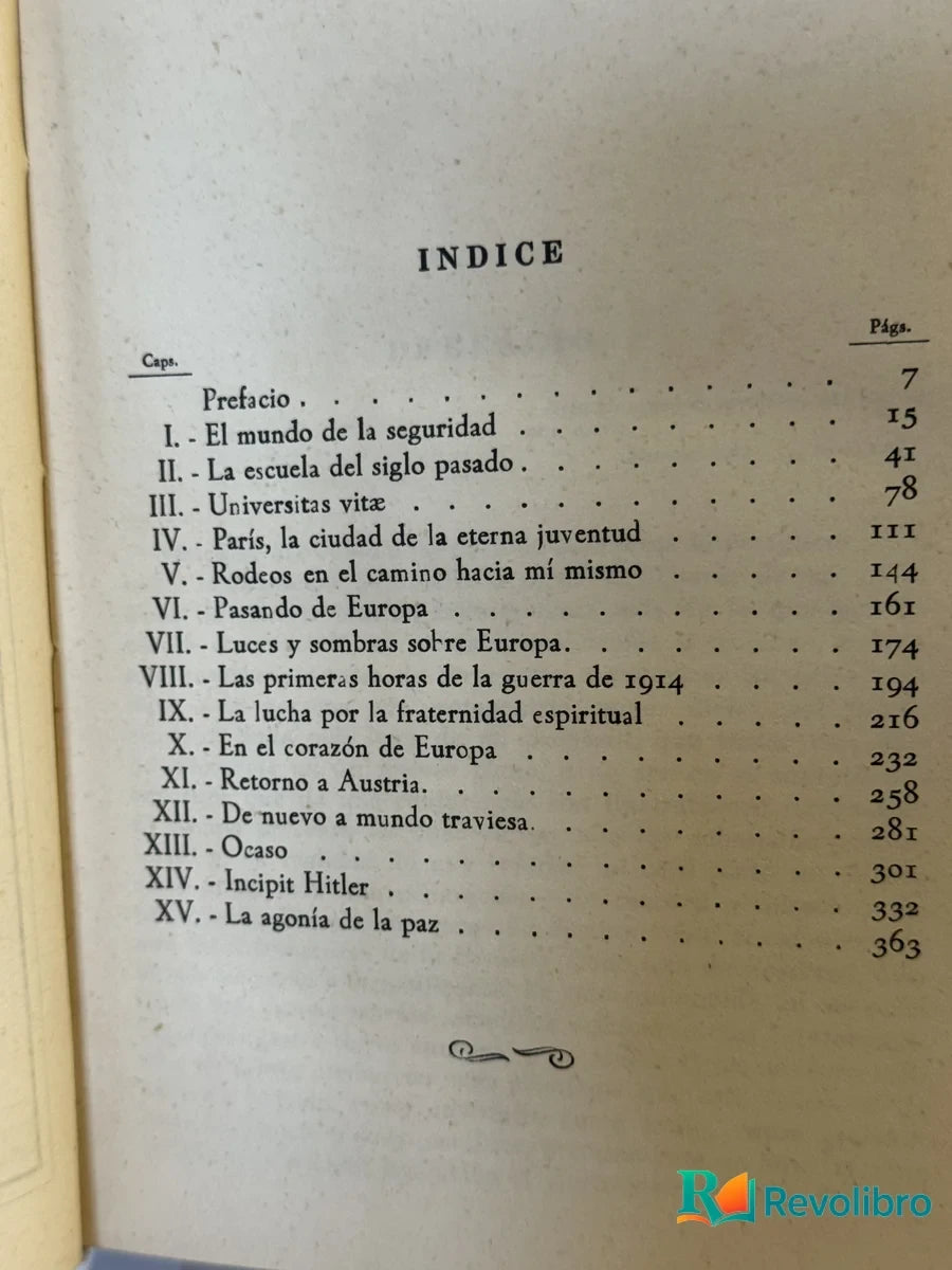 Foto 4 de El Mundo de Ayer de Stefan Zweig, libro de segunda mano