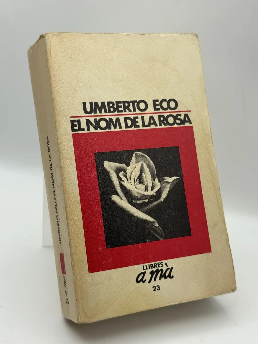 Portada de El nom de la rosa de Umberto Eco, libro de segunda mano