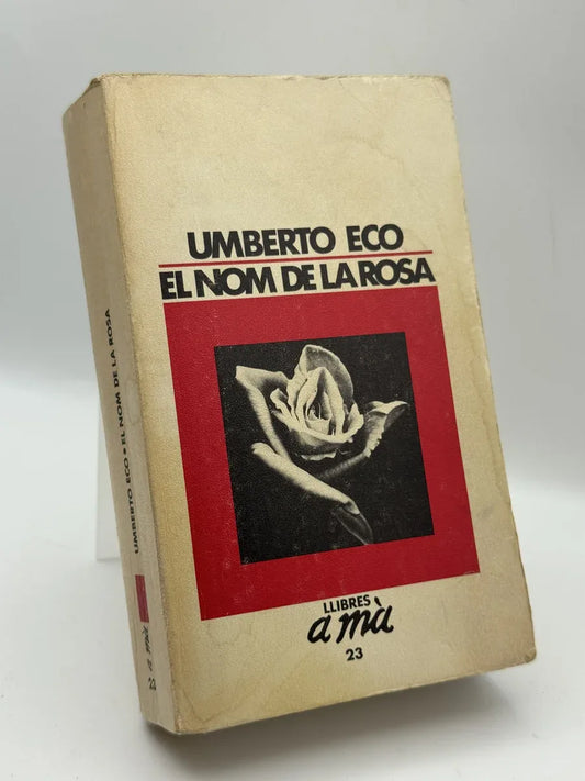 Portada de El nom de la rosa de Umberto Eco, libro de segunda mano