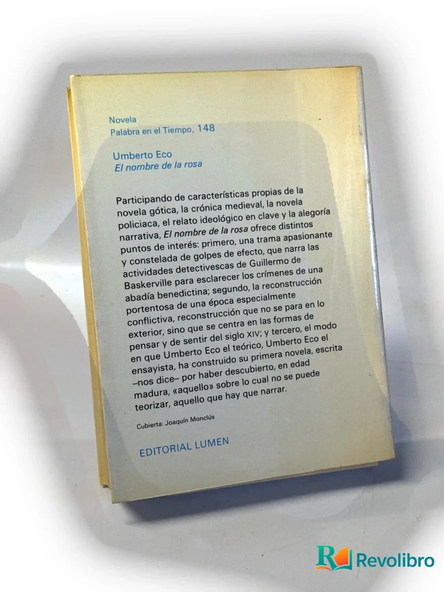 Foto 2 de El nombre de la rosa de Umberto Eco, libro de segunda mano