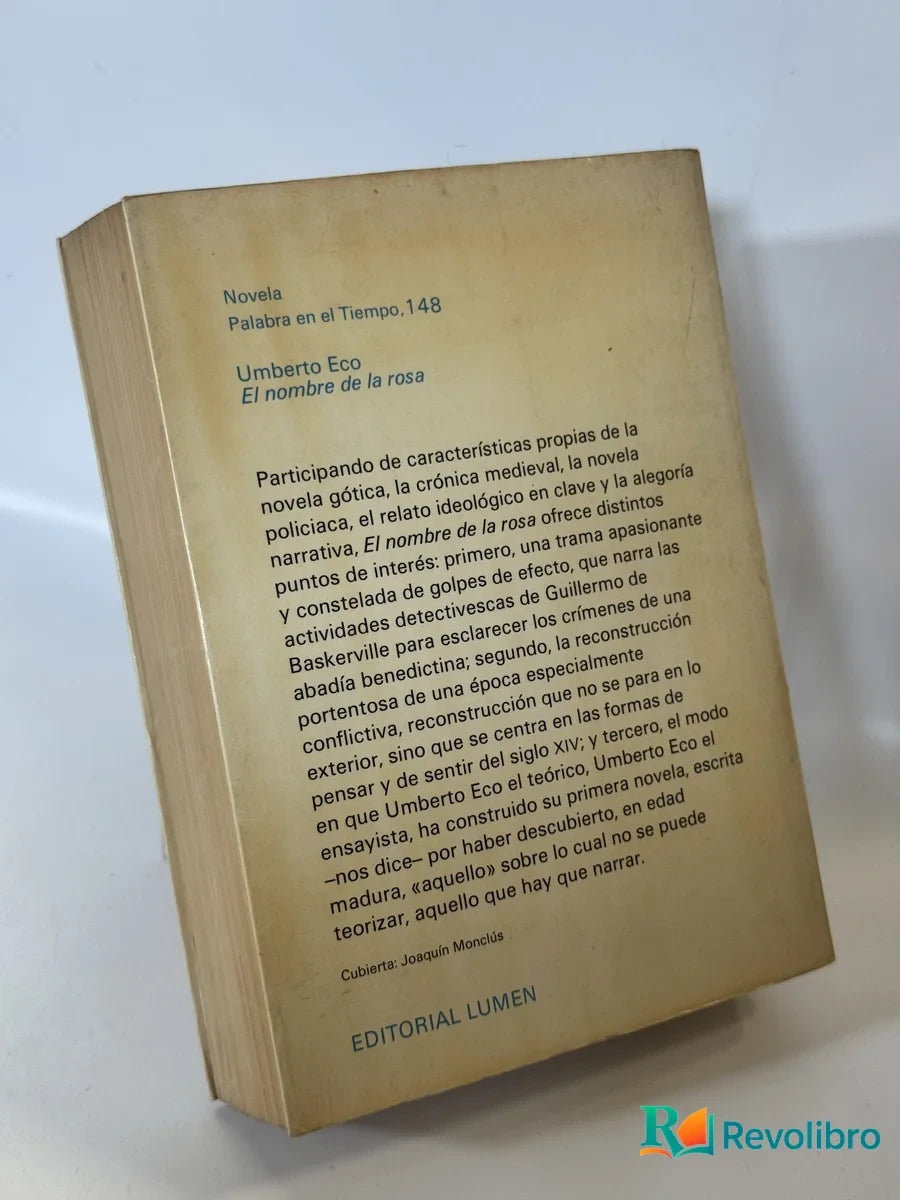 Foto 2 de El Nombre de la Rosa de Umberto Eco, libro de segunda mano