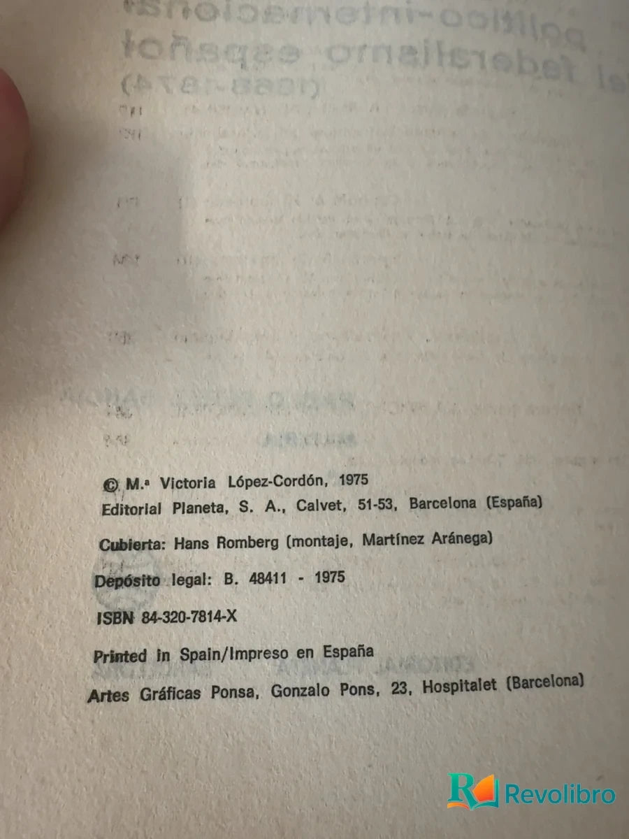 Foto 3 de El pensamiento político-internacional del federalismo español - 1ª edición de María Victoria López-Cordón, libro de segunda mano