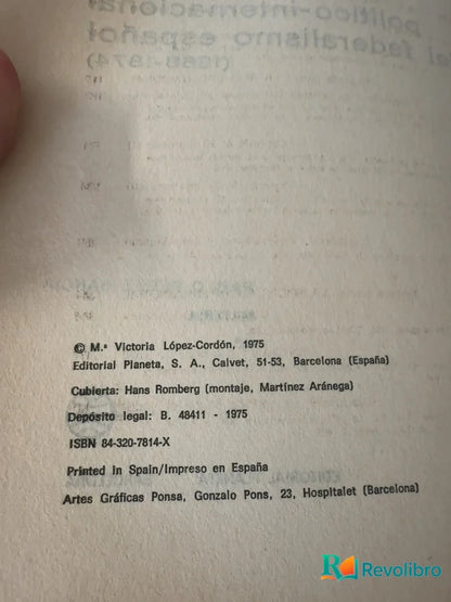 Foto 3 de El pensamiento político-internacional del federalismo español - 1ª edición de María Victoria López-Cordón, libro de segunda mano