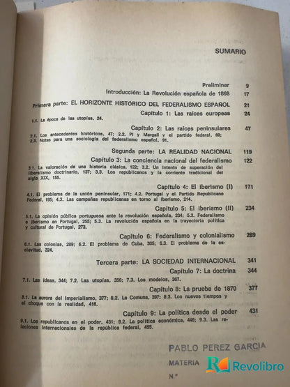 Foto 4 de El pensamiento político-internacional del federalismo español - 1ª edición de María Victoria López-Cordón, libro de segunda mano