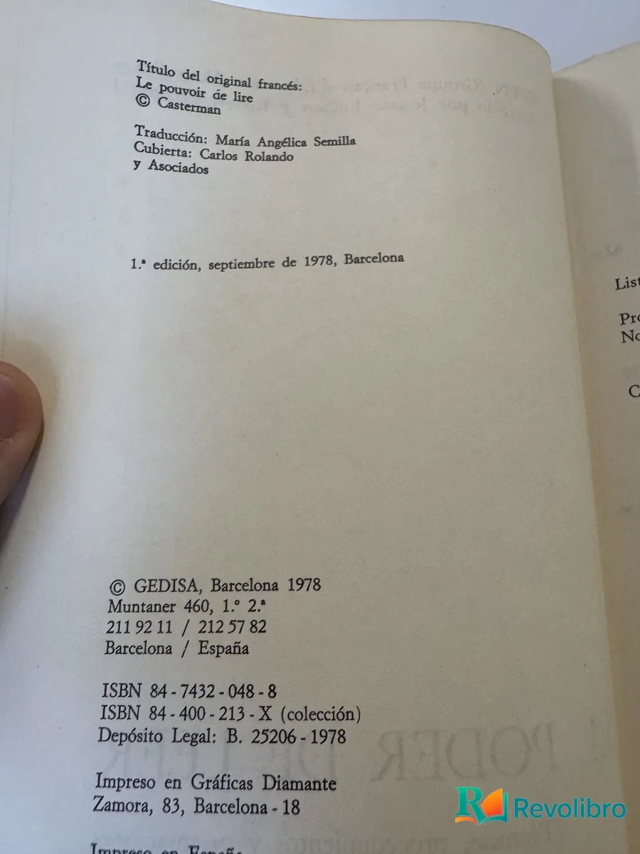 Foto 3 de El Poder de Leer de Josette Jolibert y Robert Gloton, libro de segunda mano