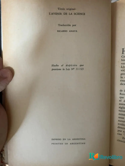 Foto 4 de El porvenir de la ciencia - 1ª edición de Louis de Broglie, libro de segunda mano